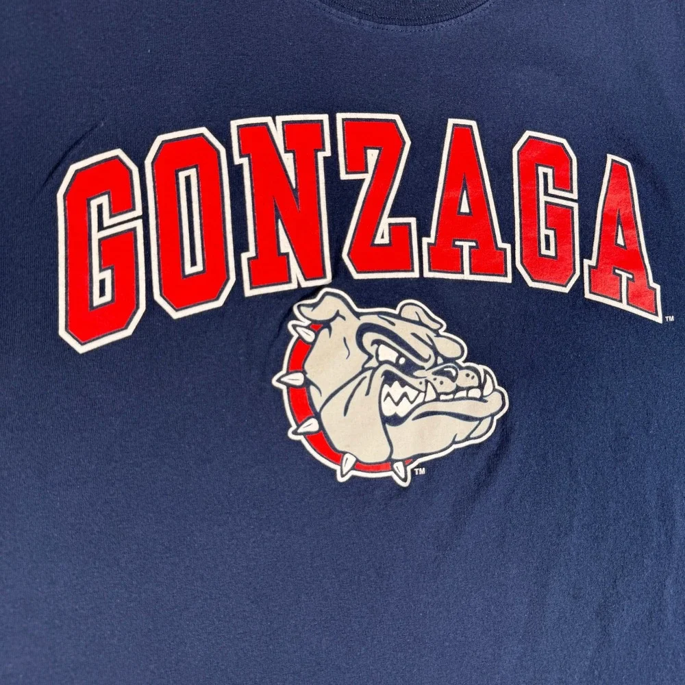 Gonzaga University Bulldogs T-Shirt Size Large Blue College Fanatics - Picture 2 of 7